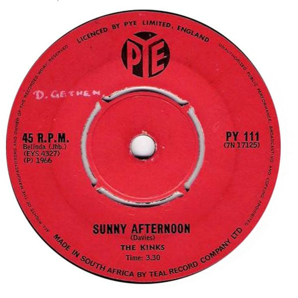 The Kinks : Sunny Afternoon (7")