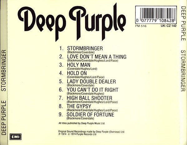 Deep Purple : Stormbringer (CD, Album, RE, RP)