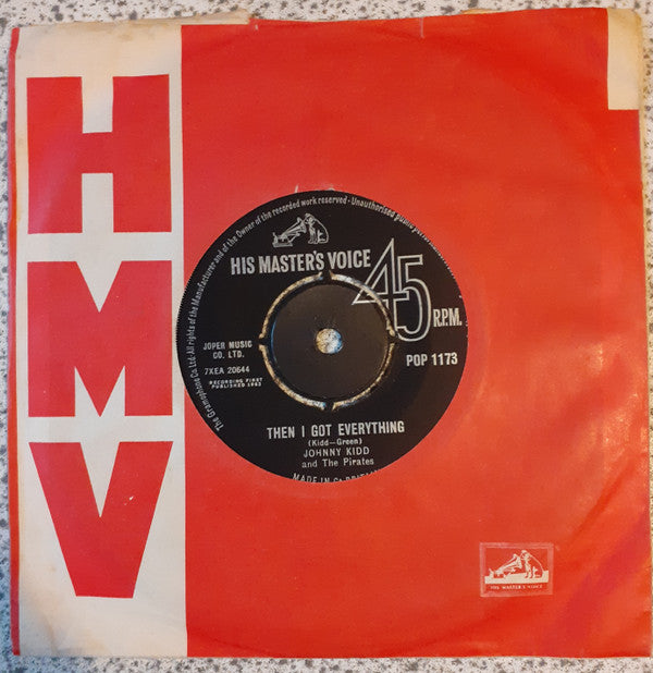 Johnny Kidd & The Pirates : I'll Never Get Over You (7", Single)