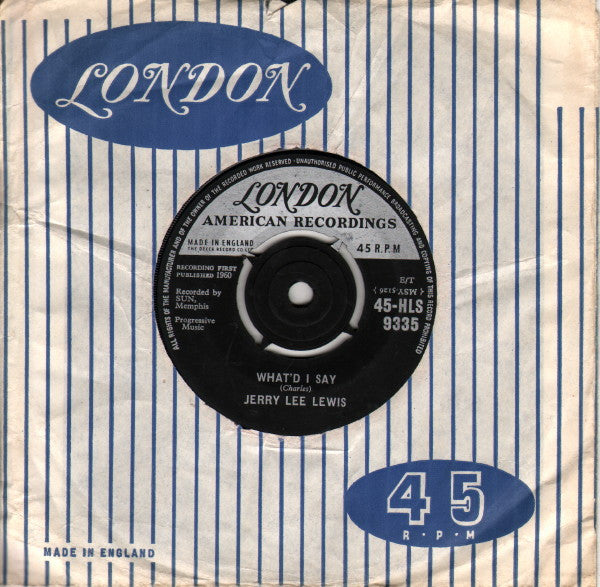 Jerry Lee Lewis : What'd I Say / Livin' Lovin' Wreck (7", Single)