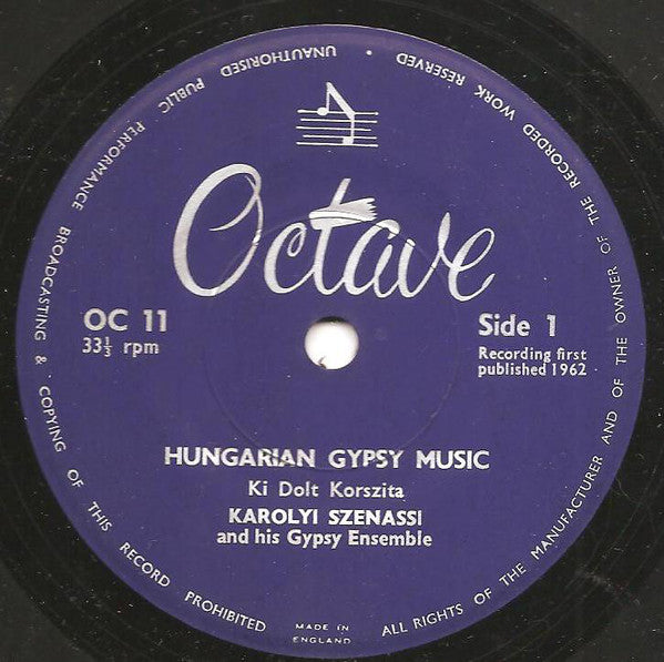 Karoly Szenassy Gypsy String Band : Hungarian Gypsy Music (7")