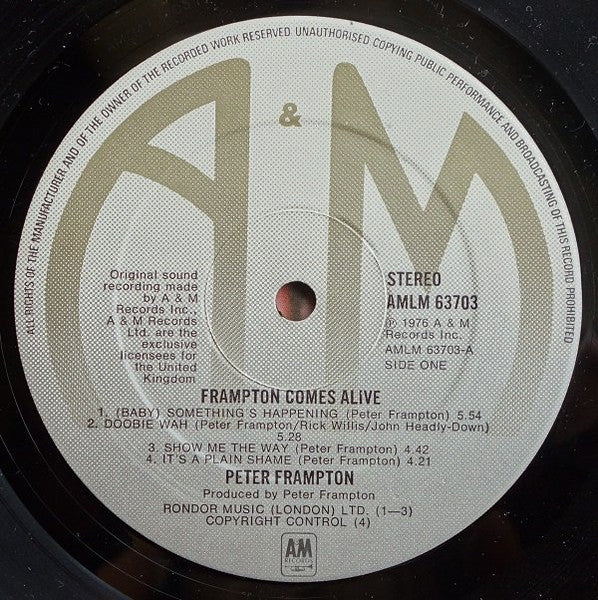 Peter Frampton : Frampton Comes Alive! (2xLP, Album)
