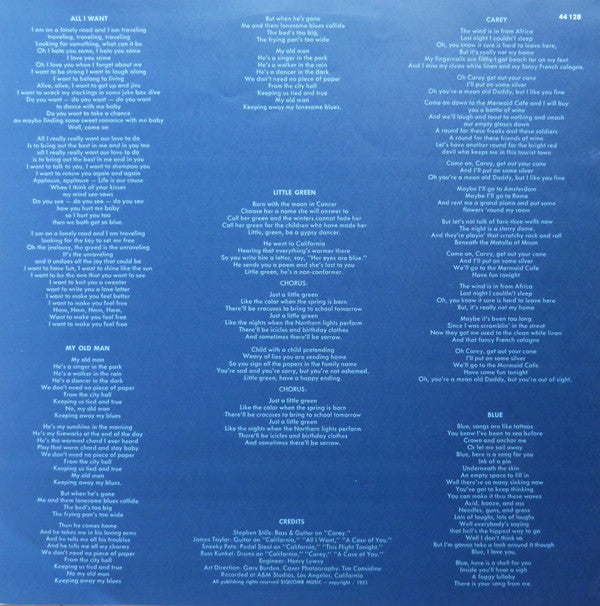 Joni Mitchell : Blue (LP, Album)