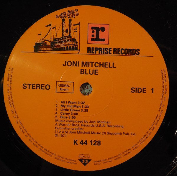 Joni Mitchell : Blue (LP, Album)