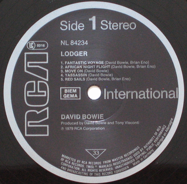 David Bowie : Lodger (LP, Album, RE)