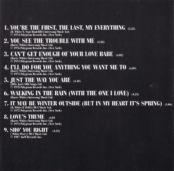 Barry White : The Collection (CD, Comp, RE, RM)