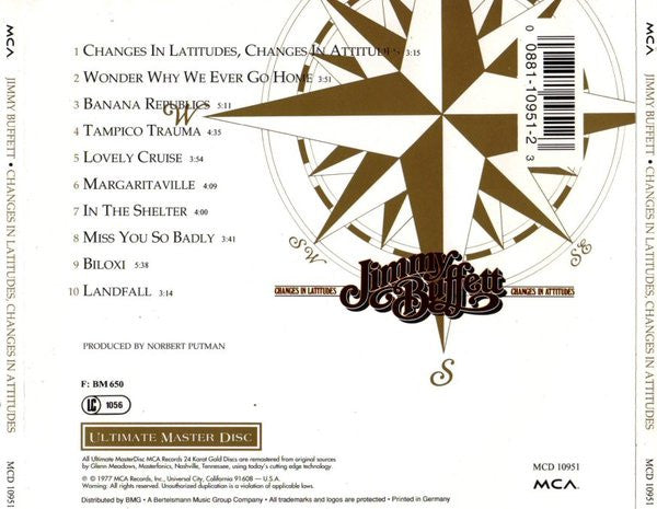 Jimmy Buffett : Changes In Latitudes, Changes In Attitudes - Ultimate Master Disc (CD, Album, Ltd, RE, RM, Gol)