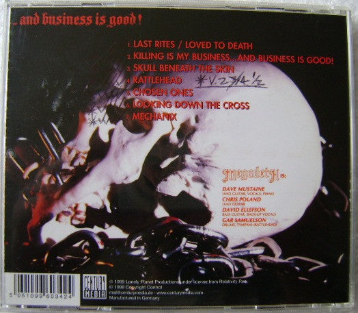 Megadeth : Killing Is My Business... And Business Is Good!  (CD, Album, RE)