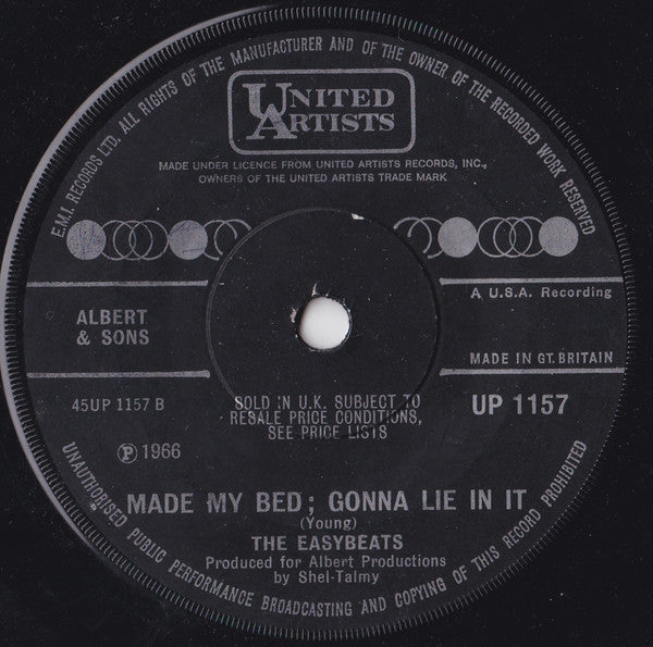 The Easybeats : Friday On My Mind (7", Single, Sol)