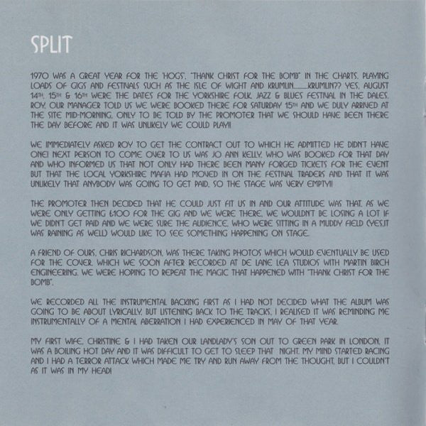 Groundhogs* : Split (CD, Album, RE, RM)