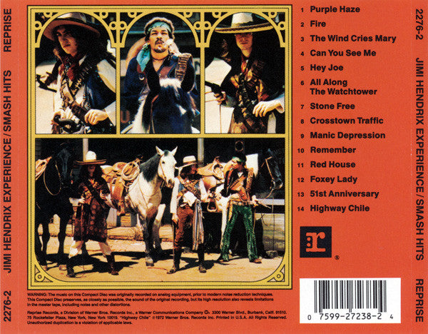 Jimi Hendrix Experience* : Smash Hits (CD+G, Comp, RE, RM)