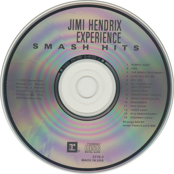 Jimi Hendrix Experience* : Smash Hits (CD+G, Comp, RE, RM)