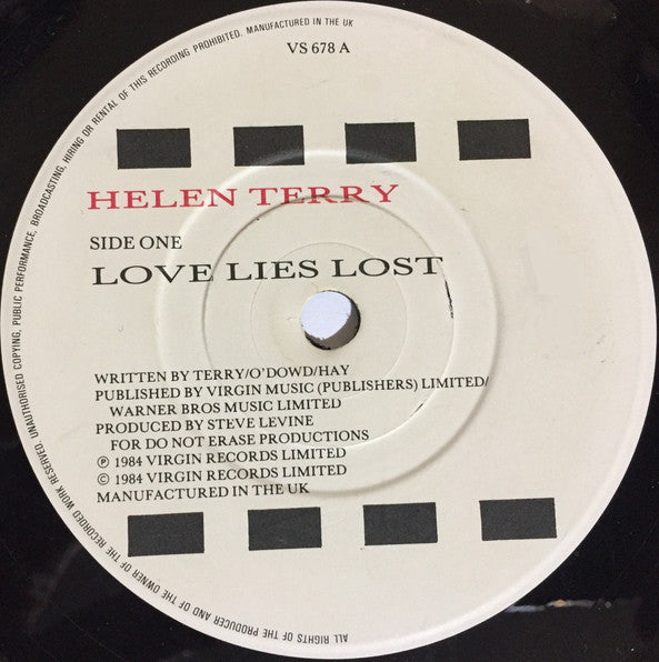 Helen Terry : Love Lies Lost (7", Single)