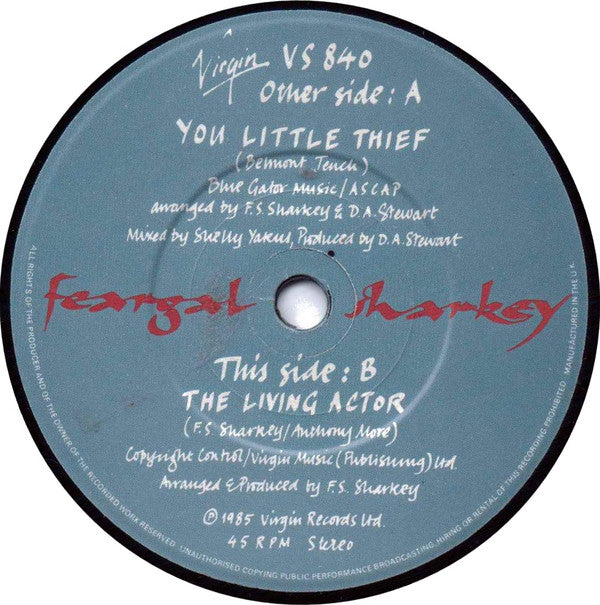 Feargal Sharkey : You Little Thief (7", Single)