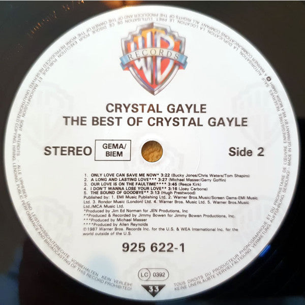 Crystal Gayle : The Best Of Crystal Gayle (LP, Comp)