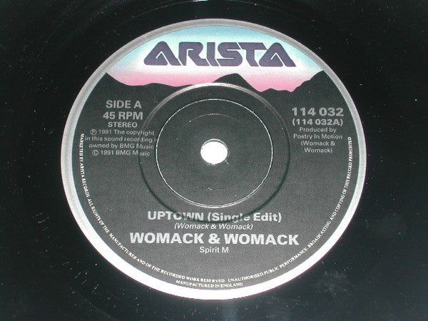 Womack & Womack : Uptown / Family Spirit (7", Single, Sol)