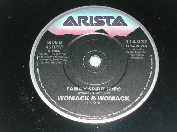 Womack & Womack : Uptown / Family Spirit (7", Single, Sol)