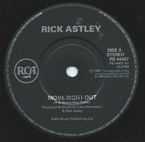 Rick Astley : Move Right Out (7", Single)