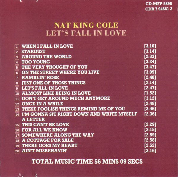 Nat King Cole : Let's Fall In Love (CD, Comp, Mono)