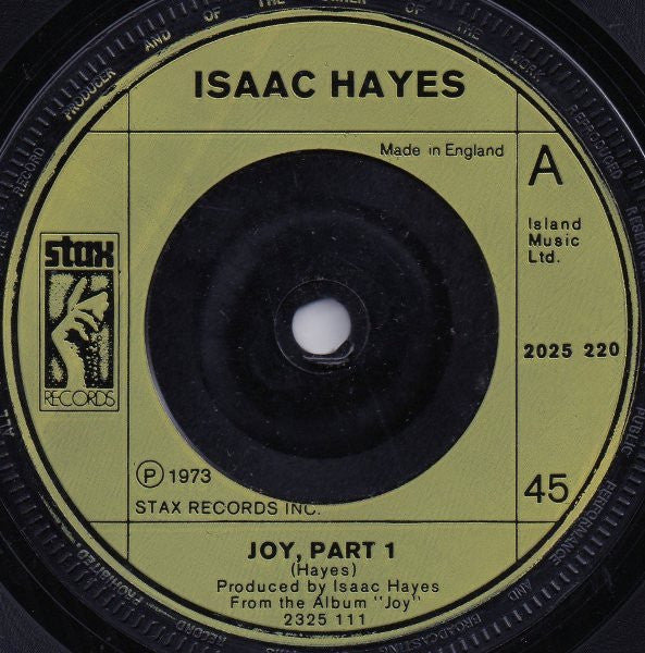 Isaac Hayes : Joy (7", Single)
