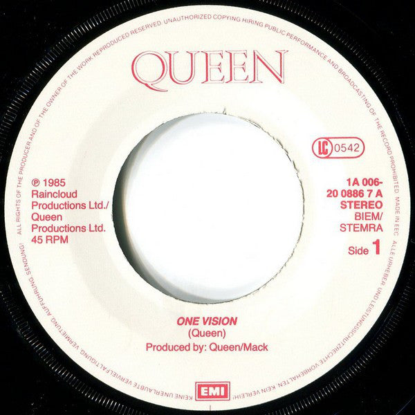 Queen : One Vision (7", Single)