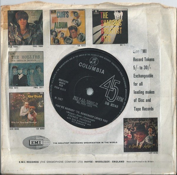 Frankie Vaughan With The Alyn Ainsworth Orchestra : There Must Be A Way (7", Single, Sol)