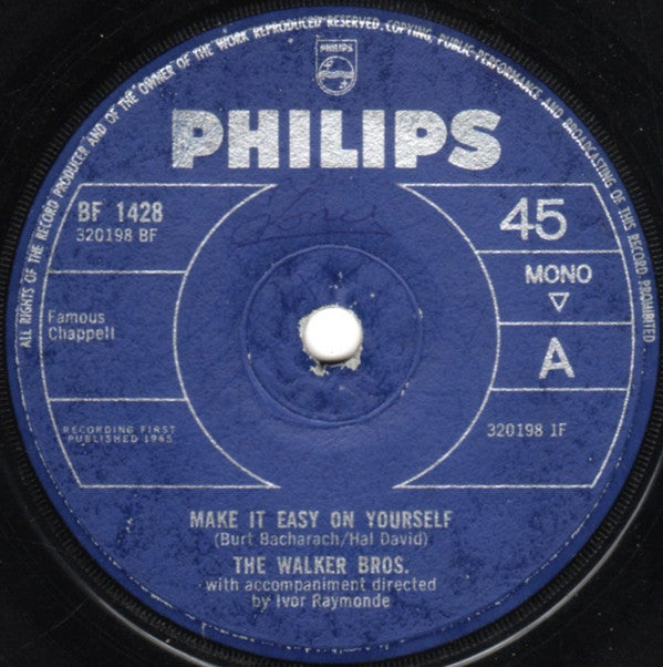 The Walker Brothers : Make It Easy On Yourself (7", Mono, Sol)