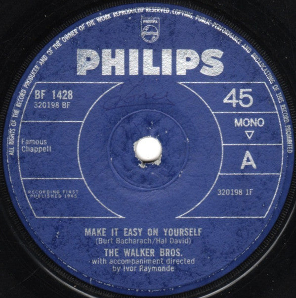 The Walker Brothers : Make It Easy On Yourself (7", Mono, Sol)