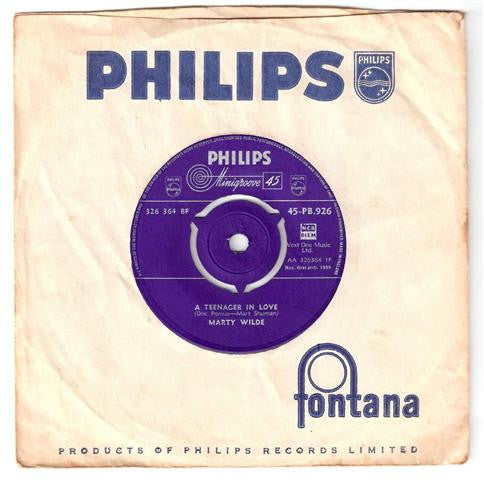 Marty Wilde : A Teenager In Love (7", Single)