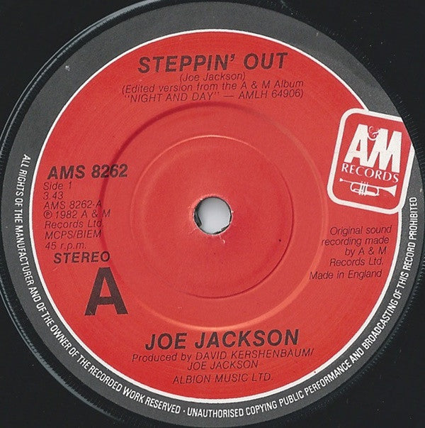 Joe Jackson : Steppin' Out (7", Single)