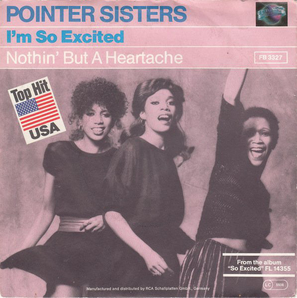 Pointer Sisters : I'm So Excited (7", Single)