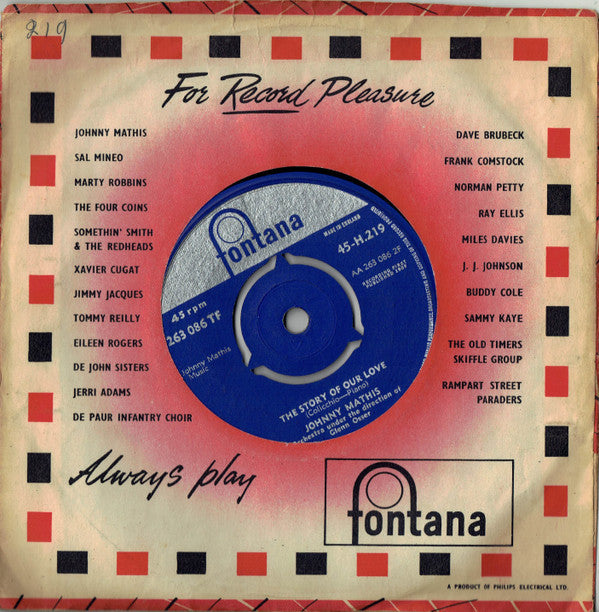 Johnny Mathis : Misty / The Story Of Our Love (7", 3-p)