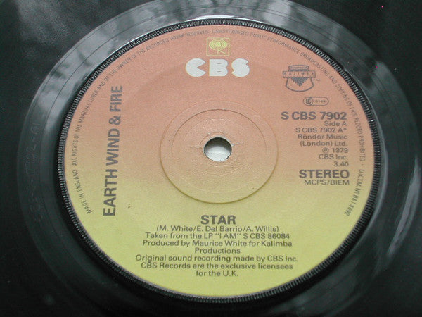 Earth Wind & Fire* : Star (7", Sol)