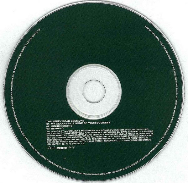 Embrace : My Weakness Is None Of Your Business - The Abbey Road Sessions (CD, Single, Ltd)