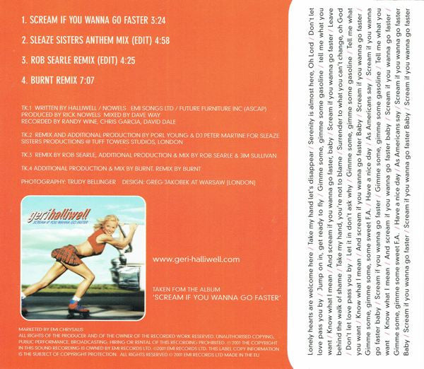 Geri Halliwell : Scream If You Wanna Go Faster (CD, Single, CD2)