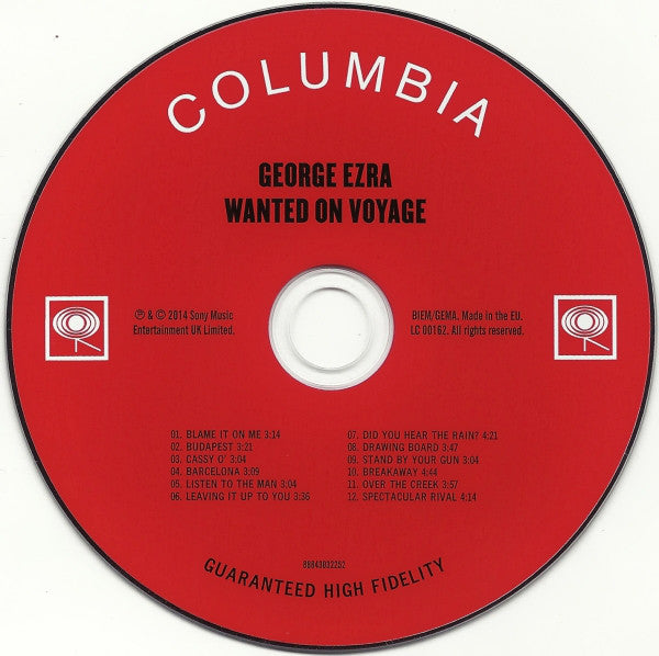 George Ezra : Wanted On Voyage (CD, Album)