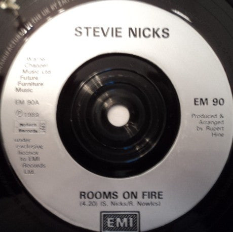 Stevie Nicks : Rooms On Fire (7", Single, Inj)