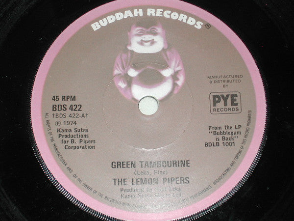 The Lemon Pipers : Green Tambourine (7", Single, Sol)