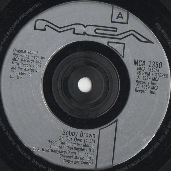 Bobby Brown : On Our Own (7", Single, Inj)