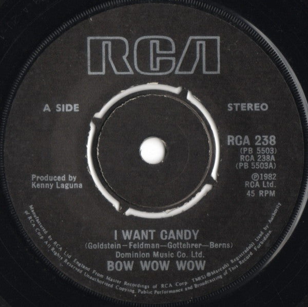 Bow Wow Wow : I Want Candy (7", S/Sided, Etch, S/Edition, Kno)