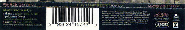 Alanis Morissette : Thank U (CD, Single, CDP)