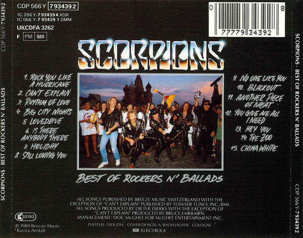 Scorpions : Best Of Rockers N' Ballads (CD, Comp)