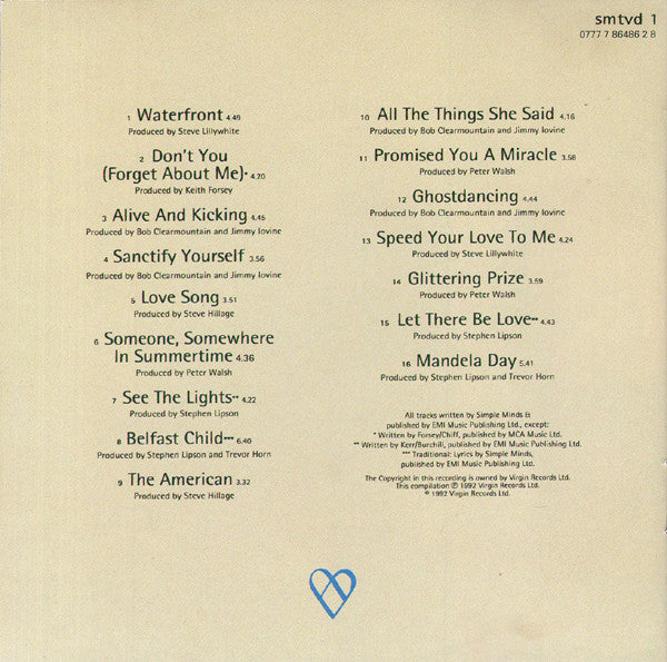 Simple Minds : Glittering Prize 81/92 (CD, Comp, RM, EMI)