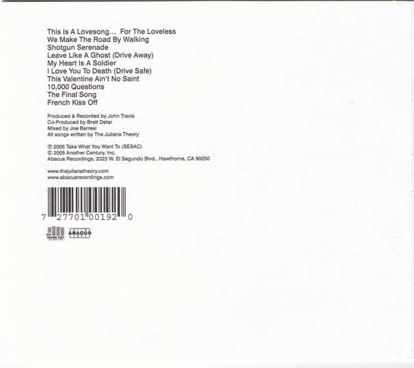 The Juliana Theory : Deadbeat Sweetheartbeat (CD, Album)