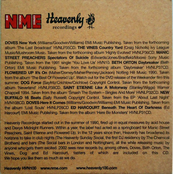 Various : NME Presents A Taste Of Heavenly Recordings (CD, Comp)