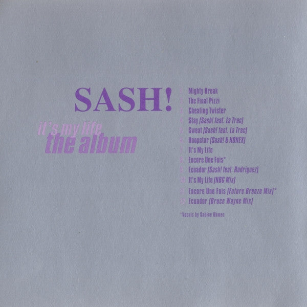 Sash! : It's My Life (CD, Album)