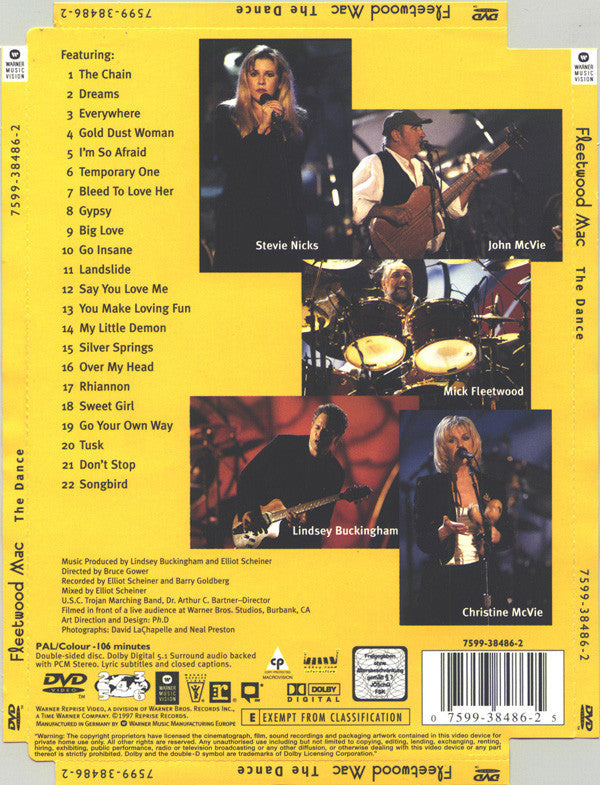 Fleetwood Mac : The Dance (DVD-V, D/Sided, Multichannel, PAL)
