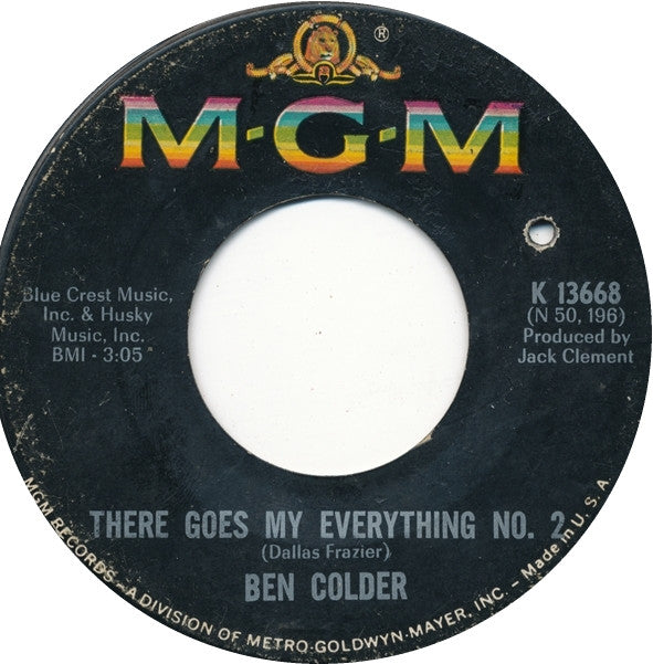 Ben Colder : Great Men Repeat Themselves / There Goes My Everything No. 2 (7", Single, Mono)