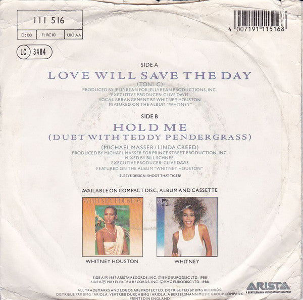 Whitney Houston : Love Will Save The Day (7", Single)