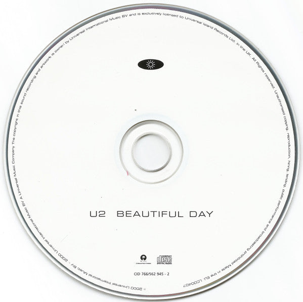 U2 : Beautiful Day (CD, Single, CD1)